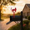 Mailbox Mounting Sign Yard Iron Signage with Fixed Holes, Metal Cat Butterfly Decoration, Decoration Outdoor for Wood Leather Mailboxes