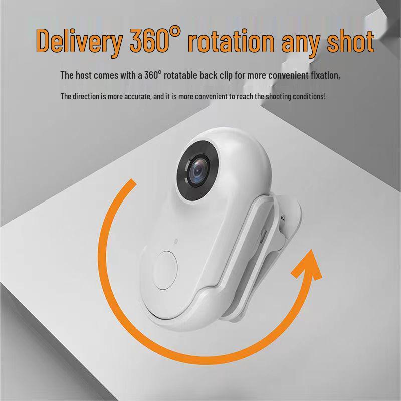 360° Magnetic Thumb Camera: Upgraded WiFi Sports, Pet, and Travel Recorder