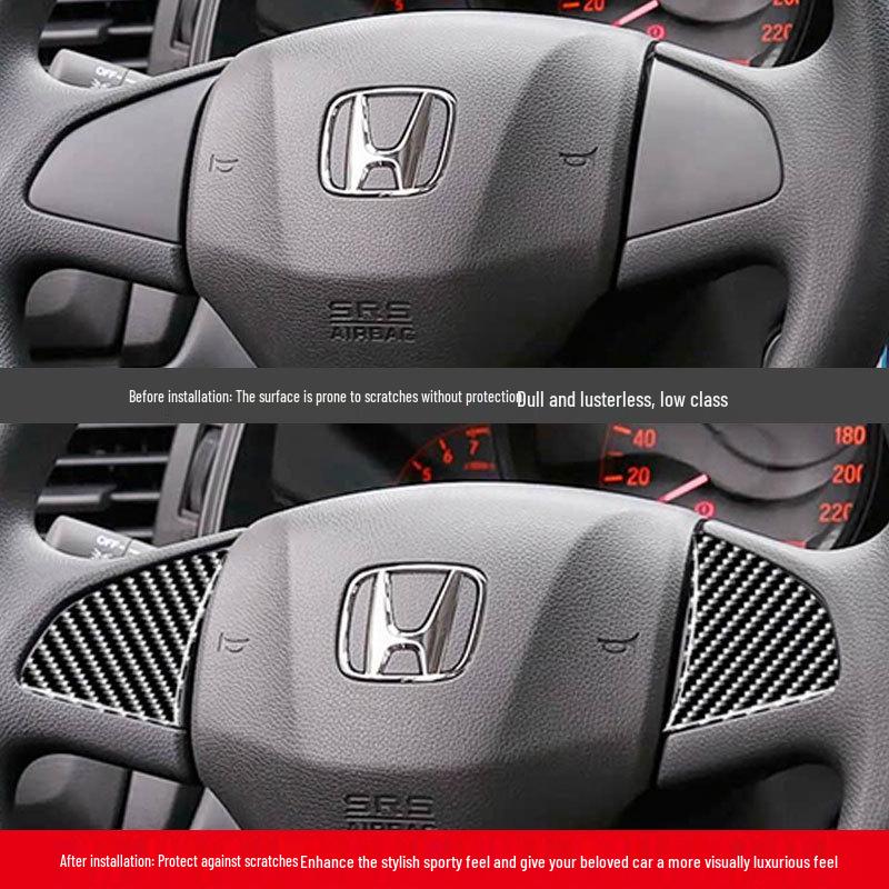 Honda Fit GK5 JAZZ Carbon Fiber Steering Wheel Trim