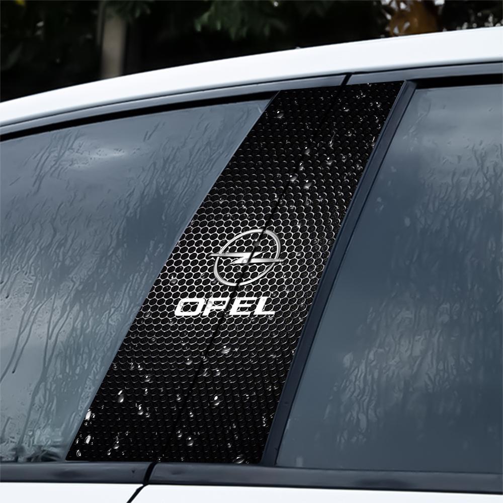 2Pcs Car Styling Door Center Pillar Sticker Decal Decor Auto Accessories For Opel Opc Astra Insignia Corsa Zafira Antara Vectra
