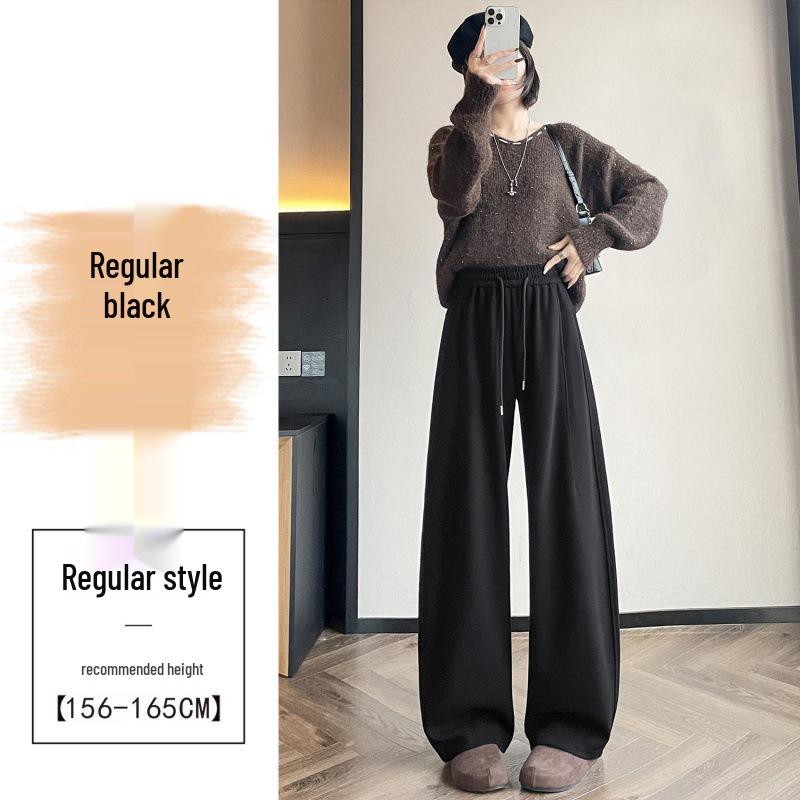 Fluffy Thickened Banana Wide-Leg Sweatpants, Unisex Autumn/Winter 2025, Versatile High-Waisted Style, Popular Hot Seller