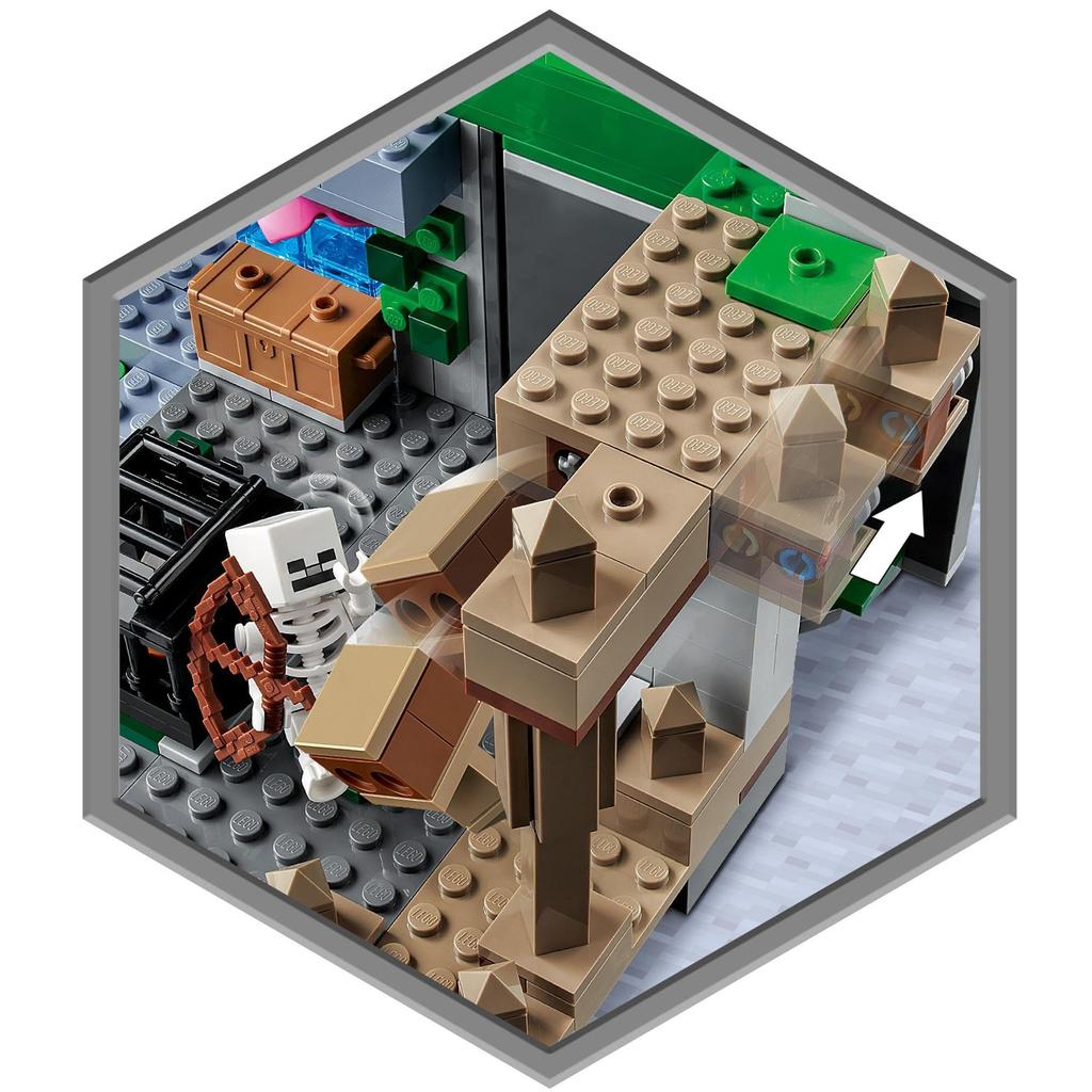 LEGO Minecraft Skelettgrotta Leksak Present Födelsedag Block Jul8910Grundskola Minecraft-varor 21189