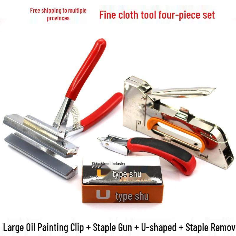 Manual Brad Nailer 1008F - U-Type Staple Gun for Canvas, Woodworking & Advertising