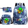 Rhythm box peripheral schoolbag sprunki cartoon starry sky backpack 3-piece set