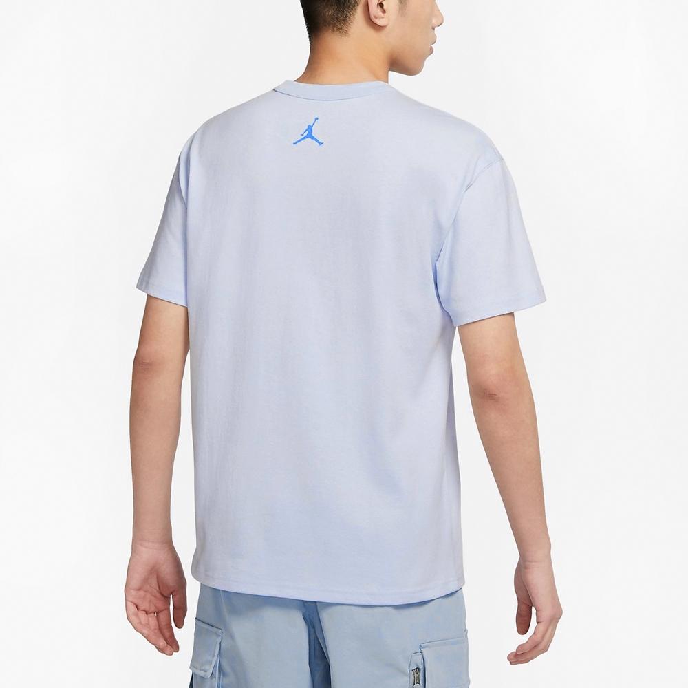 Jordan Breathable Solid Color Short Sleeve T-Shirt Men Tops Blue DV9724-085