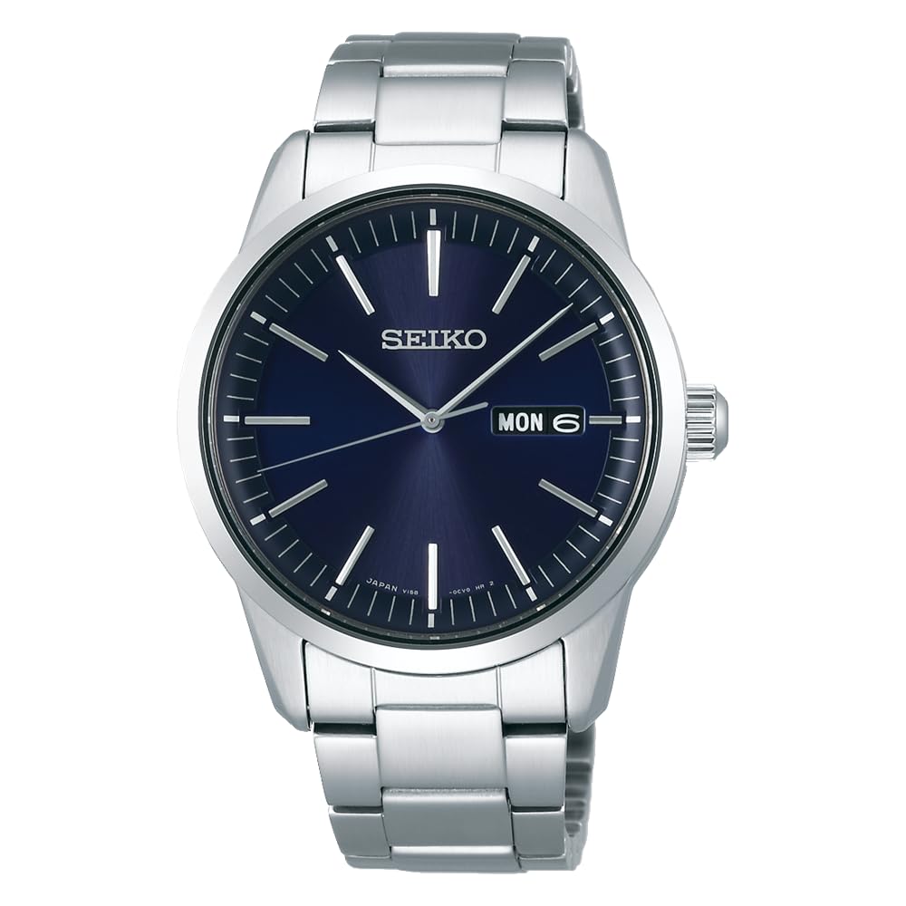 

Часы Seiko Selection Solar Day Date Navy Dial Sapphire Glass SBPX121 Silver [Seiko Watch] Мужские