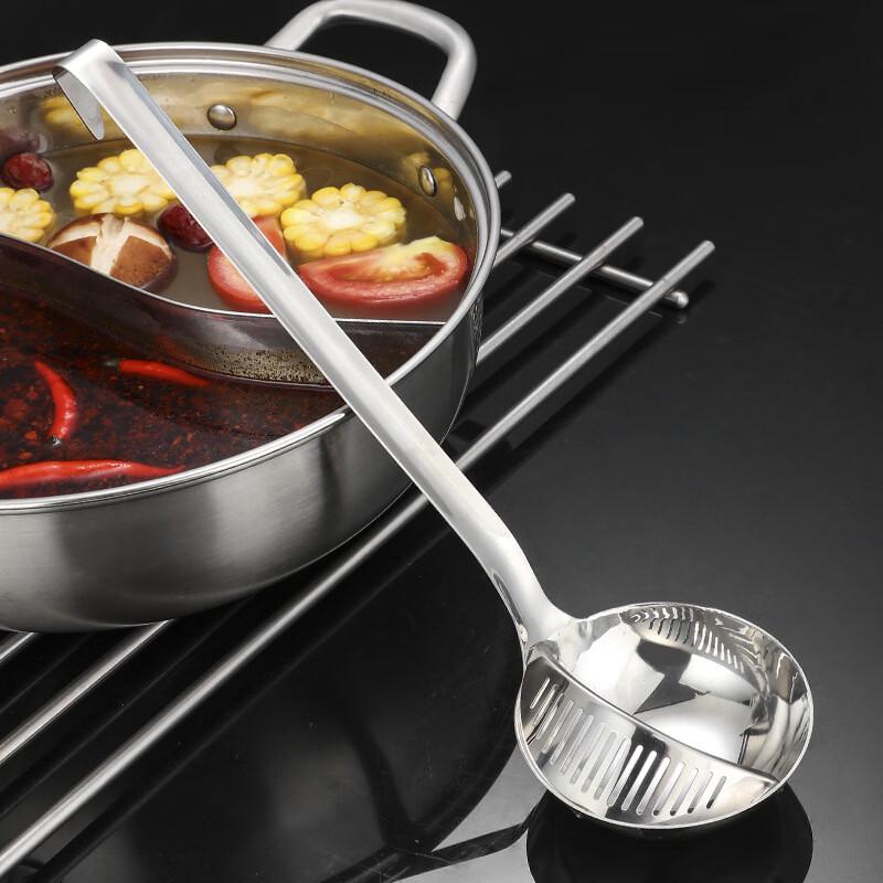 304 Stainless Steel 2-in-1 Soup Ladle & Skimmer Set (2-Pack)