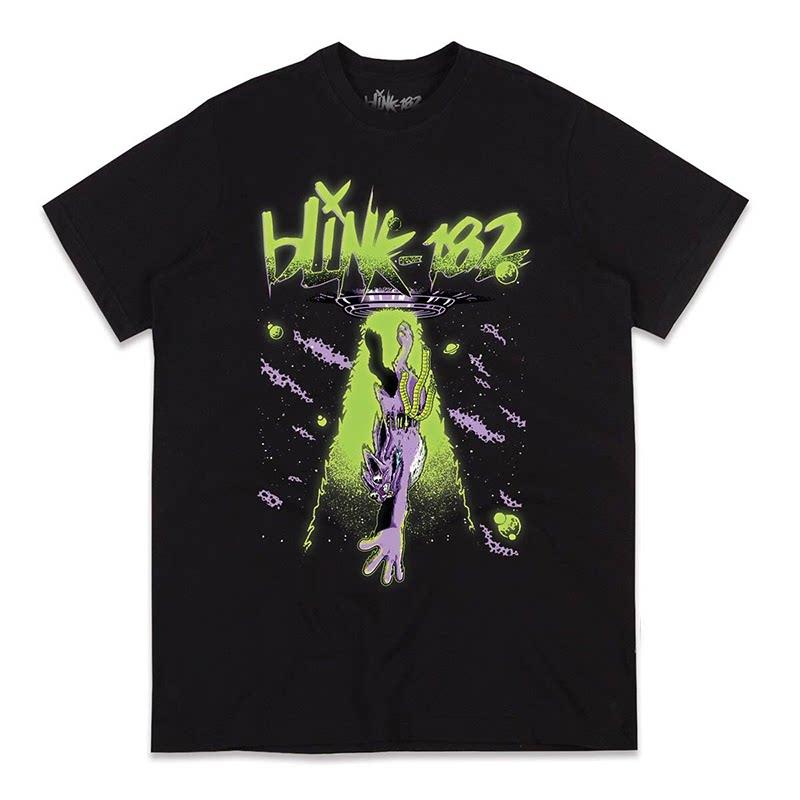 New Blink 182 - The Smiling Punk Rabbit Graffiti Rabbit Illustration - American Retro High Street Vintage Streetwear T-shirt