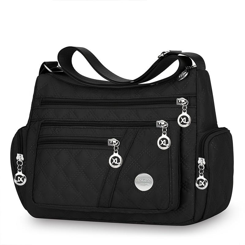 Durable Build Fashionable Lightweight Oxford Canvas Crossbody Bag for Men and Women Casual Style with Multiple Zipper Pockets Adjustable Strap 953₽