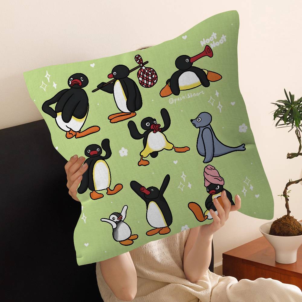 Cartoon Cute Pingu Penguin Anime Pillow Cover Design cushion Cover decor Holiday Decorati