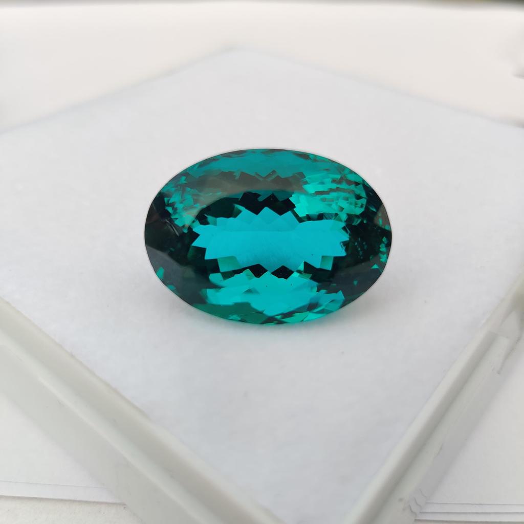 Eye Clean Oval Cut Natural Glass Stone, Faceted Loose Stone, 43.30 Carat, 26x19x15 Size Stone.