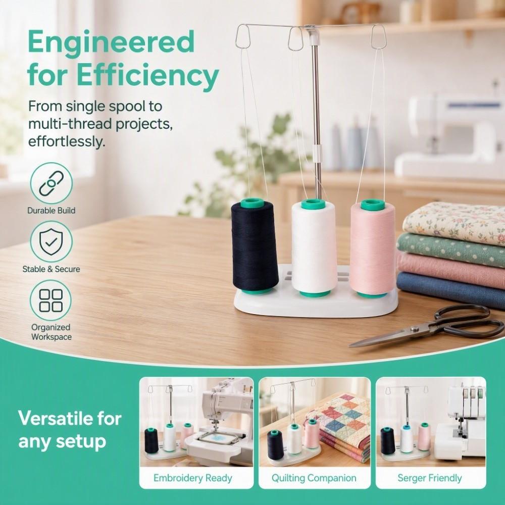 Anti-Winding Vertical Spool Rack Anti-Tangle Thread Guide for Hand Sewing Studios