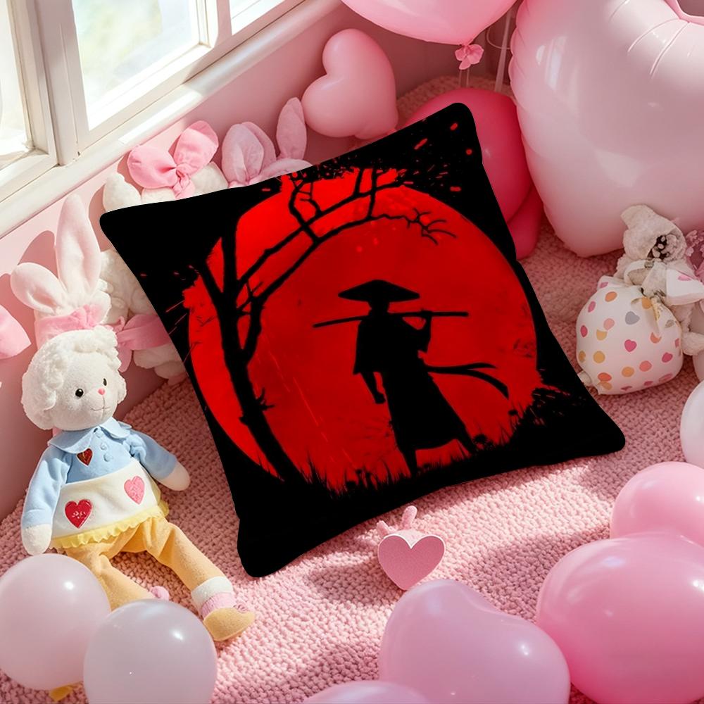Anime N-Ninja S-Scroll Cushion Cover Pattern Printed Pillowcase for Living Room Sofa Cushion Cover & Bedroom Decor