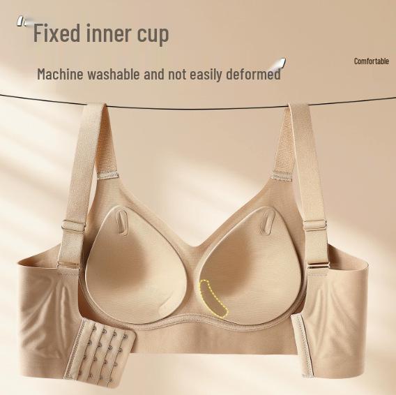 Plus Size Seamless Soft Support Minimizer Bra for Large Busts (Underwire-Free)