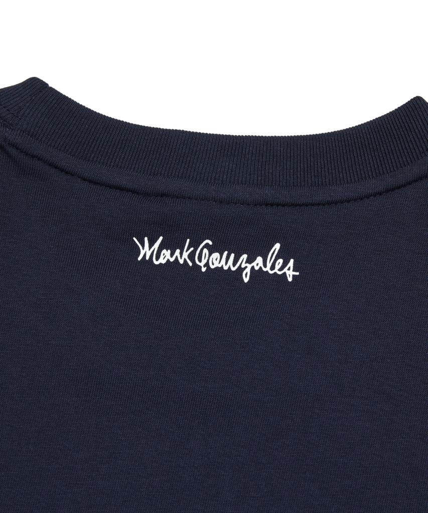MARK GONZALES Signed Logo Short Sleeve T-Shirt - Navy
