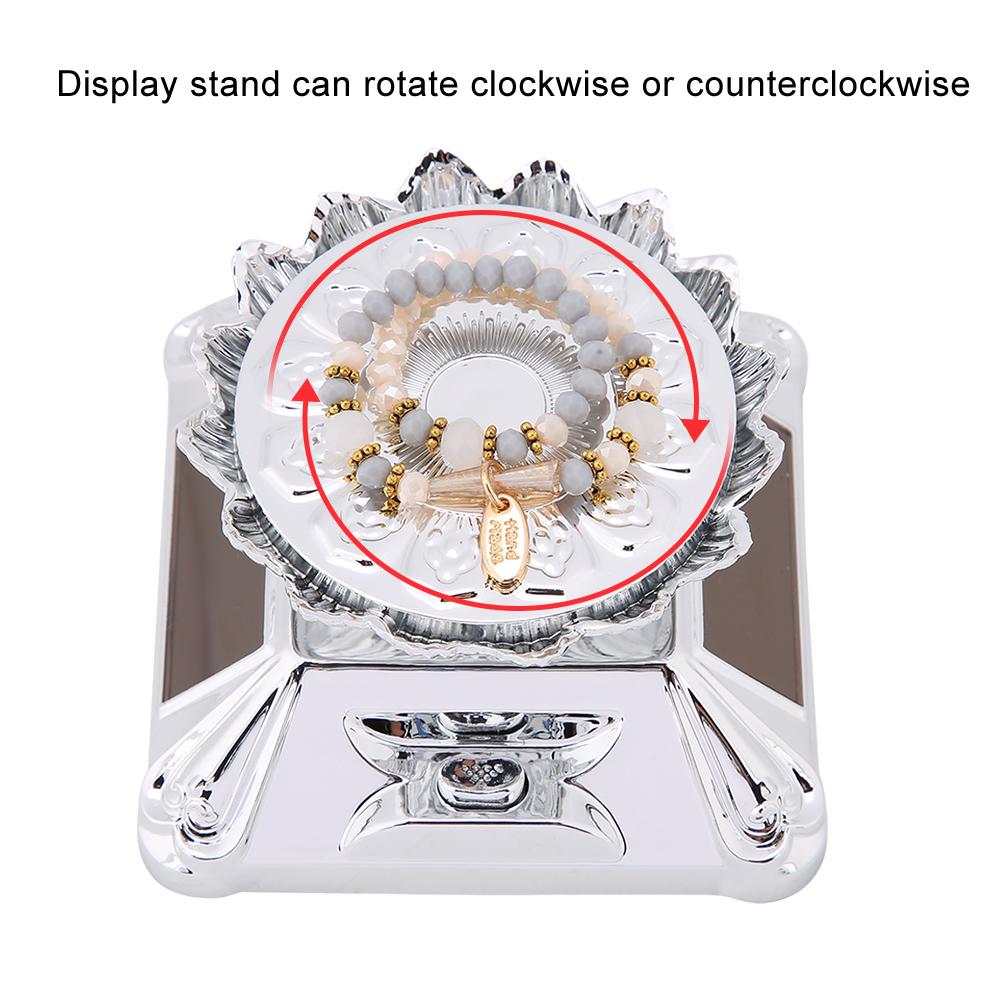 Solar Schaufenster 360 Drehteller Uhr Telefon Schmuck Ring Ausstellungsständer