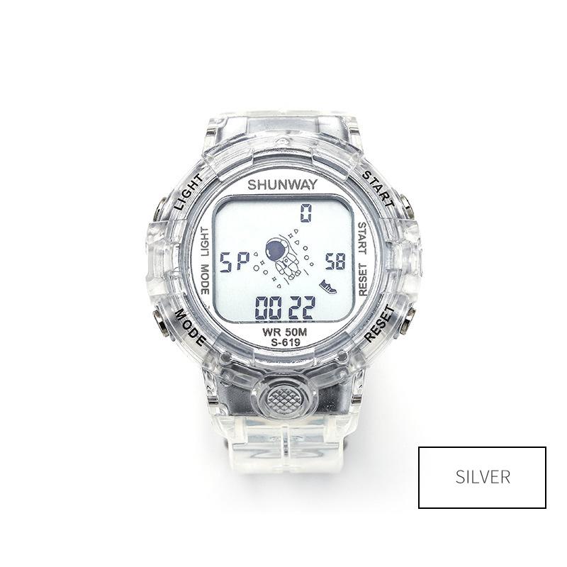 UTHAI CE74 Fashion Children's Watch Astronaut Swimming Bathing Night Light Electronic Watch Male and Female Student Watch