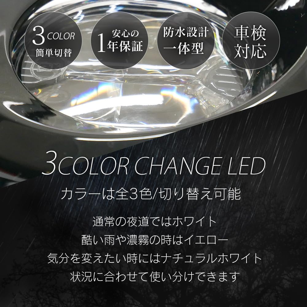 LED fog unit for Toyota integrated with beam LED fog lamp lens Type replaces genuine LED fog with aftermarket fog lamp retrofit parts vehicles,
