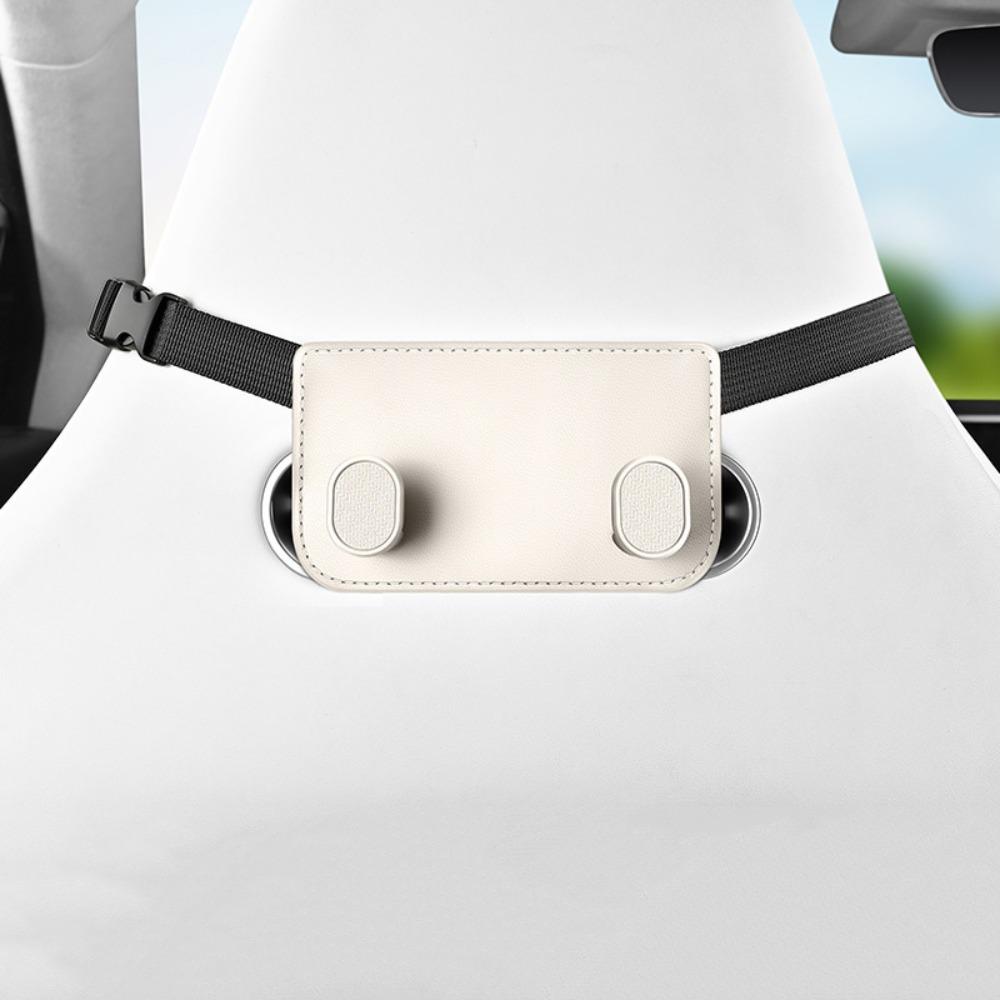 Wear-Resistant Car Headrest Hook High Load-Bearing Hanging Headrest Bag Holder  Handbag Beige