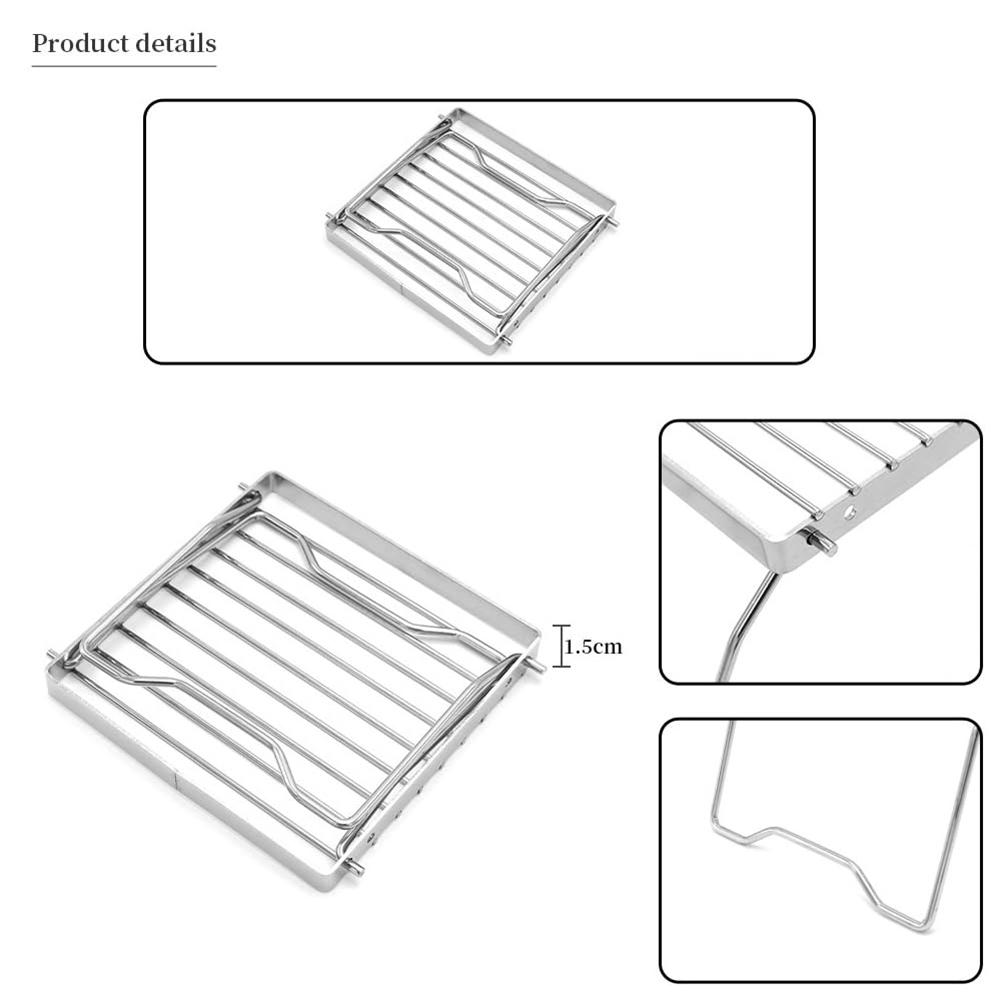 Outdoor Folding Mini Stove Holder Stainless Steel Portable Campfire Grill Grate Camping Cookware Pots Stand for Outdoor Picnic