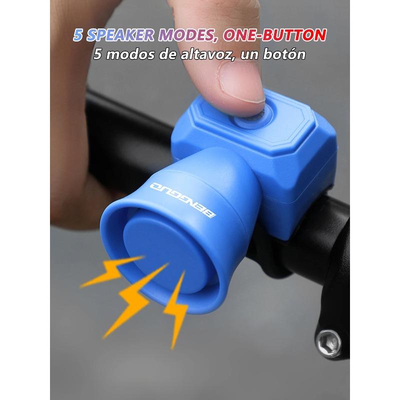 USB Rechargeable Electronic Bike Horn - Waterproof Bicycle Bell for Mountain Bikes & Scooters,Cycling Safety Accessories