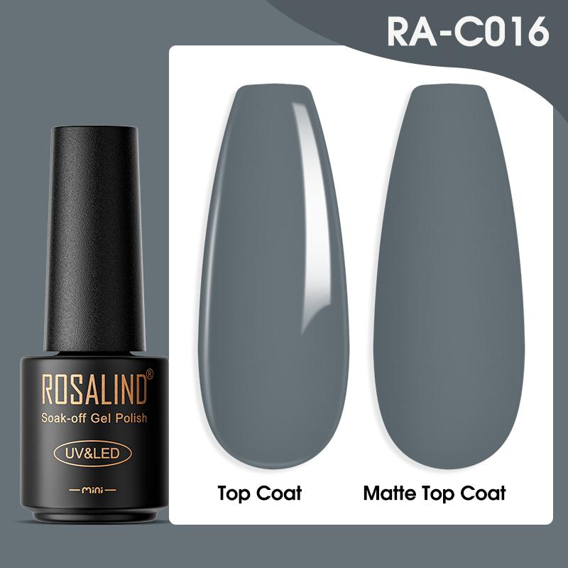 ROSALIND 7 ml Gel-Lack, Lak-Gel-Nagellack, graue Serie, UV-LED-Soak-off-Acryl-Nagelkunst