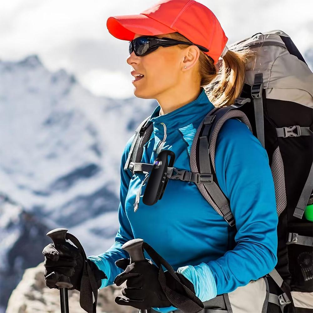 1080P Full HD Cycling Video Recorder with Back Clip Portable Law Enforcement Recorder Motion Activate Loop Recording Camera