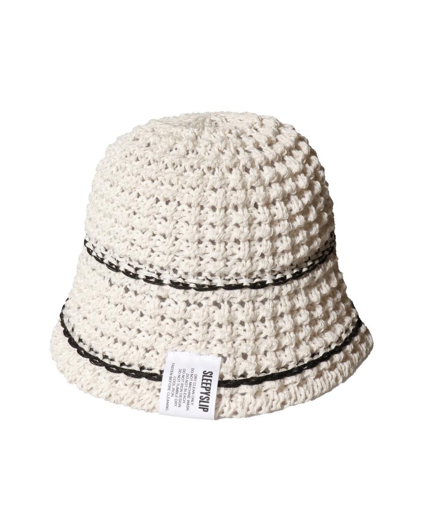 Seullipiseullib Line Minimal Ivory Bucket Hat