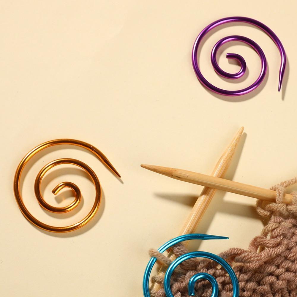 9pcs Storage Box Included Spiral Cable Knitting Needles Shawl Pins  For Scarf Knitting