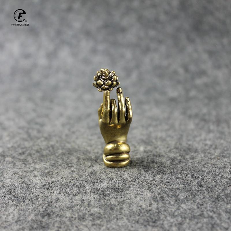 Buddha hand lotus Three-dimensional Engraving Key Chain Lifelike Buddha Pendant Key Ring jewelry making For diy Car Accessories