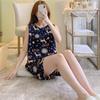 Cotton and silk pajamas women's summer thin loose sleeveless artificial cotton loungewear can be worn outside student cotton silk suit plus size