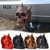Outdoor Tow Bar Cover Trailer Dust Horned Demon Skull Heavy-Duty 3D Custom Accessory Printed One-Piece Molded Cap Matte Texture Unique Hitch