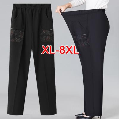 XL-8XL Oversize casual παντελόνι Παντελόνι ηλικίας Γυναικεία μακριά φαρδιά παντελόνια ψηλή μέση Γυναικεία παντελόνια άνοιξη/φθινόπωρο Γυναικείο Stretch παντελόνι