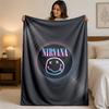 Coperta in Flanella con Stampa Nirvana Morbida e Leggera Coperta Plaid in Peluche per Letto Divano Uso Domestico