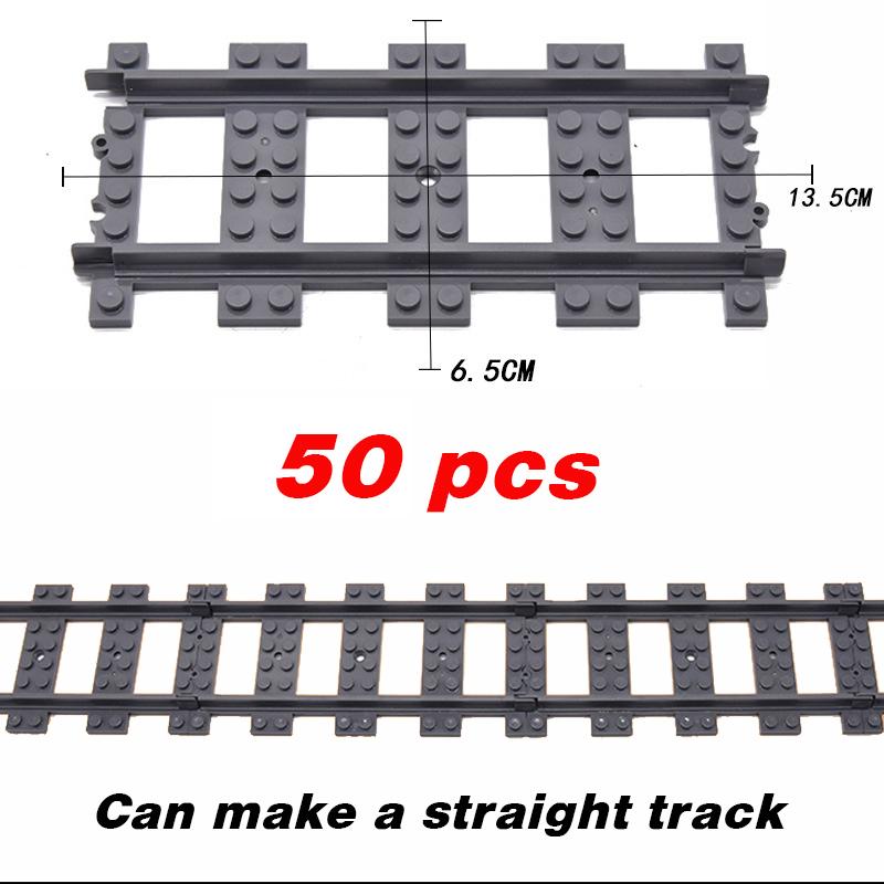 Blokken Trein Spoorwegsysteem Baan modelsets recht bocht samengesteld bouwblokken DIY Constructie jongens meisjes speelgoed Kindercadeau