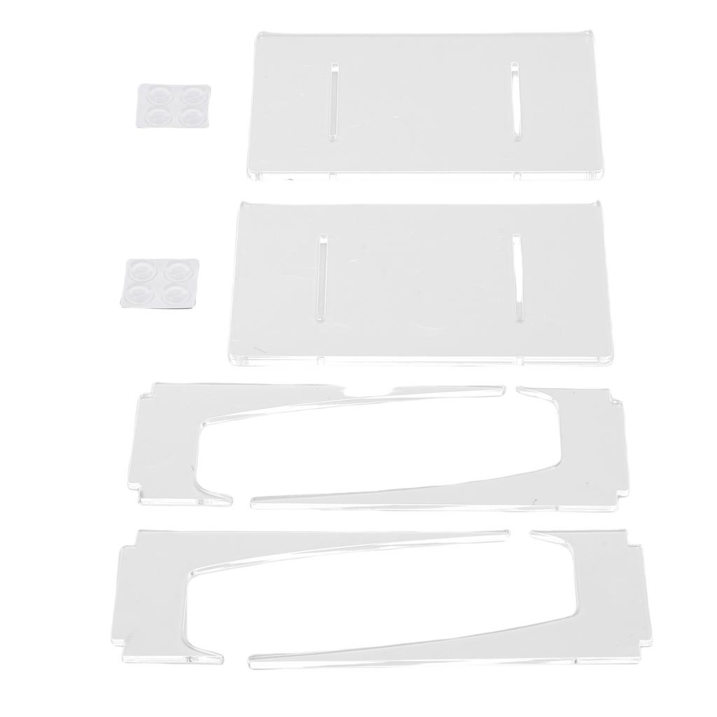 2 Packs Large Plate Holder Acrylic Clear Plate Display Stand for Book Decorative Plate Plaque Photo Platter Tabletop Art Home Office