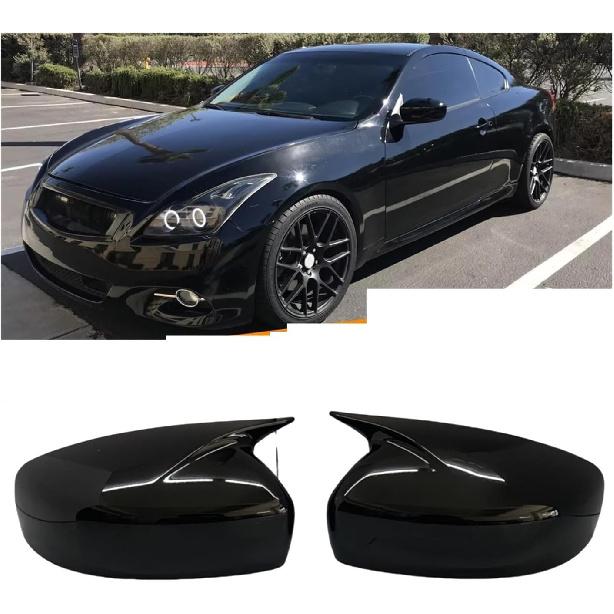 Compatible For INFINITI G25 G37 Q40 Q60 2008-2013 Car Rearview Side Mirror Cover Wing Cap Exterior Door Rear View Mirror Cover Accessories(Carbon