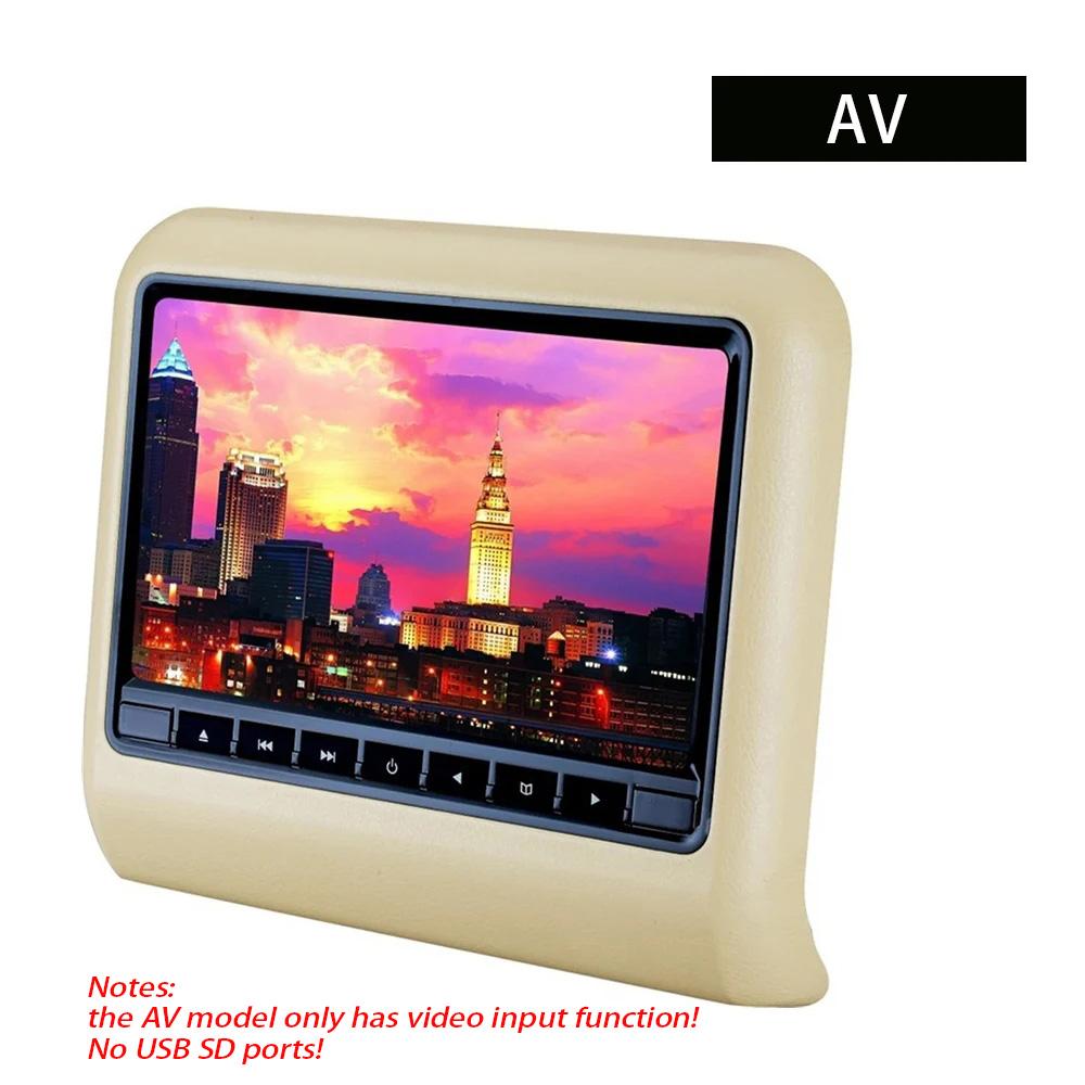 9 Inch Car Seat Back Headrest Mp3/mp4 Multimedias Player LCD Display Remote Control Gaming FM Transmitter DVD Player Monitor