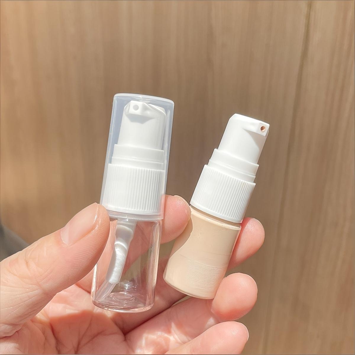 2 buc. Sticle Dispenser Spray Loțiune cu Cap Pompa cu Apăsare și Duza Spray pentru Esență, Fond de Ten, Recipiente Cosmetice Reumplabile pentru Testarea Produsului 2pcs  10ml
