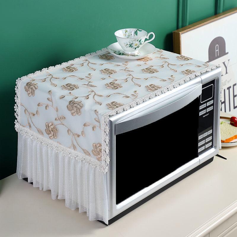 Microwave Oven Cover, Floral Pattern, Protective Dust-Proof Cloth, Essential Kitchen Tool, Color Subject to Picture