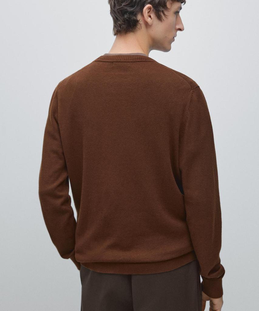 Masimodutti Wool Cotton Round Neck Knit Sweater