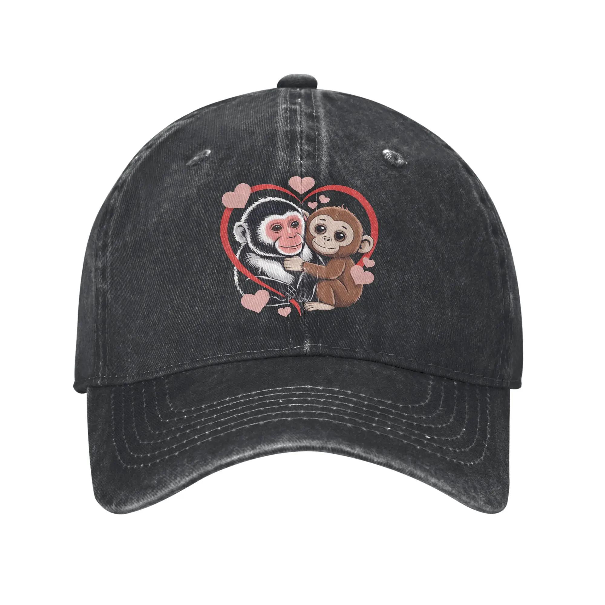 Punch Monkey Casual Baseball Cap  Outdoor Sports Trucker Hat Summer Adjustable Unisex Unisex Street Style Baseball Caps One Size