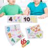 Toddler Kids Math Flash Cards Wooden Number Blocks Cards Children Rly Educational Toy