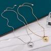 Popular Supply Love Necklace Female Versatile High-end Golden Peach Heart-shaped Collarbone Chain