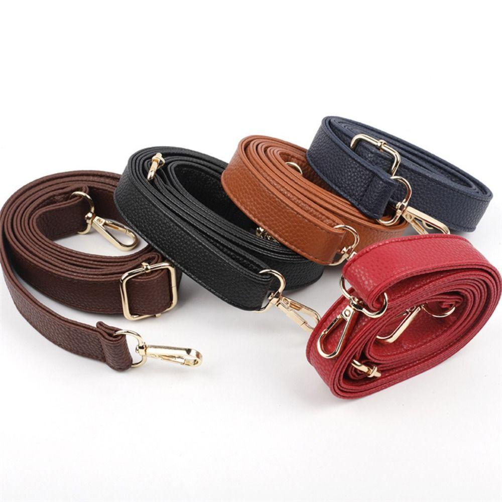 PU Leather Crossbody Bag Strap Lychee Pattern Replacement Shoulder Bag Strap Adjustable Detachable Handbag Belt Bag Accessories