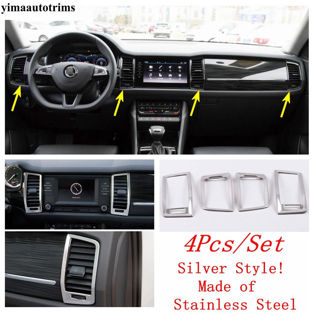 Stainless Steel Accessories For Skoda Kodiaq 2017 -  Door Speaker Dashboard AC Air Window Lift Button Decor Panel Cover Trim