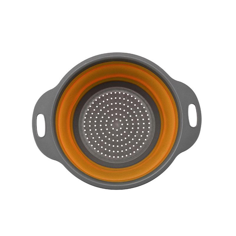 1ks skládací odtokový koš Kulatý filtrační koš Teleskopický skládací koš na ovoce