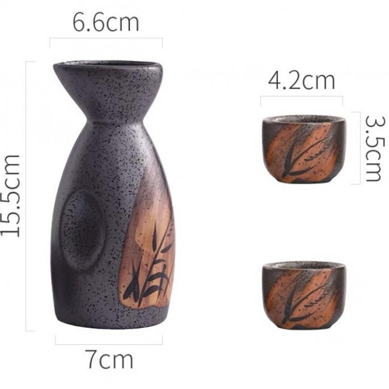 Japanese Sake Set Ceramic Tokkuri Ochoko Cups Restaurant Bar Home Use