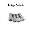 4pcs 19mm Screw-on Valve Cap Stem Extension Car Tyre Wheel Valve Stem Cap Extension Extender for Auto Car Truck Chrome