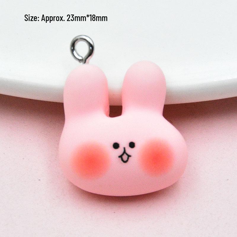 Colorful Resin Cartoon Animal Keychain: Sheep, Rabbit, Frog Pendant for DIY Jewelry
